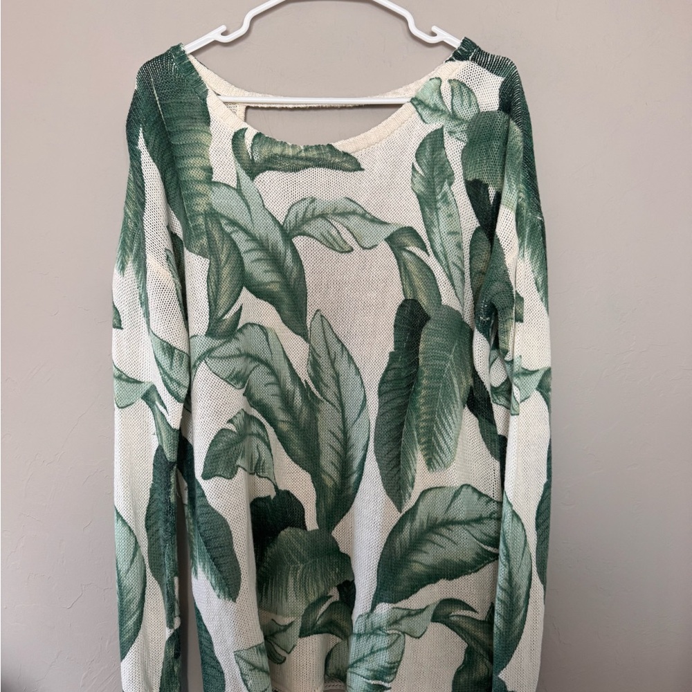 Show Me Your Mumu x REVOLVE Ryan Rene Reversible Sweater in Palmtini Knit - Picture 5 of 12
